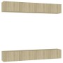 Wohnzimmermöbel-Set 4-teilig Sonoma-Eiche 100x30x30 cm von vidaXL, TV-Möbel - Ref: Foro24-3078956, Preis: 165,09 €, Rabatt: %
