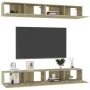 Living room furniture set 4 pieces Sonoma oak 100x30x30 cm by vidaXL, TV Furniture - Ref: Foro24-3078956, Price: 170,45 €, Di...