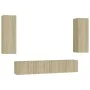 Set de muebles salón TV 4 pzas madera ingeniería roble Sonoma de vidaXL, Muebles TV - Ref: Foro24-3078959, Precio: 171,12 €, ...