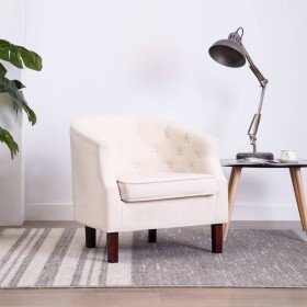 Sillón de tela beige Sillón de tela beige