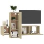 Wohnzimmer-TV-Möbelset, 3-teilig, Holzwerkstoff, Sonoma-Eiche von vidaXL, TV-Möbel - Ref: Foro24-3078969, Preis: 106,66 €, Ra...