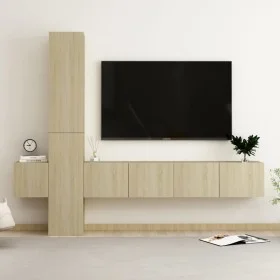 TV-Wohnzimmermöbel-Set, 5-teilig, Holzwerkstoff, Sonoma-Eiche von vidaXL, TV-Möbel - Ref: Foro24-3078970, Preis: 191,64 €, Ra...