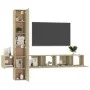 TV-Wohnzimmermöbel-Set, 5-teilig, Holzwerkstoff, Sonoma-Eiche von vidaXL, TV-Möbel - Ref: Foro24-3078970, Preis: 191,64 €, Ra...