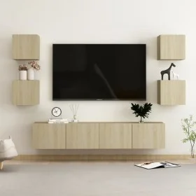 Sonoma Oak 6 Piece Living Room Furniture Set by vidaXL, TV Furniture - Ref: Foro24-3078977, Price: 162,48 €, Discount: %