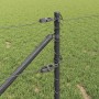 Reja con postes Gris 0.6 x 25 m Acero recubierto de PVC