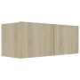 8-teiliges Wohnzimmermöbel-Set aus Sonoma-Eiche von vidaXL, TV-Möbel - Ref: Foro24-3078984, Preis: 300,82 €, Rabatt: %
