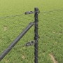 Reja con postes Gris 0.6 x 25 m Acero recubierto de PVC