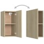 8-teiliges Wohnzimmermöbel-Set aus Sonoma-Eiche von vidaXL, TV-Möbel - Ref: Foro24-3078984, Preis: 300,82 €, Rabatt: %
