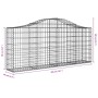 Gabionenkörbe 12 Stück Bogenform Eisen 200x30x80/100 cm von vidaXL, Töpfe und Pflanzgefäße - Ref: Foro24-3145419, Preis: 866,...