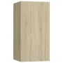 4-teiliges Wohnzimmermöbel-Set aus Sonoma-Eiche von vidaXL, TV-Möbel - Ref: Foro24-3078989, Preis: 155,84 €, Rabatt: %