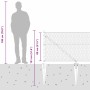 Reja con postes Gris 0.8 x 25 m Acero recubierto de PVC