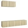 2-teiliges Wohnzimmermöbel-Set aus Sonoma-Eiche von vidaXL, TV-Möbel - Ref: Foro24-3079016, Preis: 134,00 €, Rabatt: %