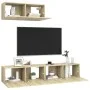 2-teiliges Wohnzimmermöbel-Set aus Sonoma-Eiche von vidaXL, TV-Möbel - Ref: Foro24-3079016, Preis: 134,00 €, Rabatt: %