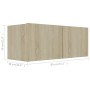 2-teiliges Wohnzimmermöbel-Set aus Sonoma-Eiche von vidaXL, TV-Möbel - Ref: Foro24-3079017, Preis: 83,82 €, Rabatt: %