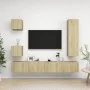 5-teiliges Wohnzimmermöbelset aus Sonoma-Eiche von vidaXL, TV-Möbel - Ref: Foro24-3079012, Preis: 176,45 €, Rabatt: %