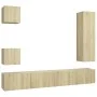 5-teiliges Wohnzimmermöbelset aus Sonoma-Eiche von vidaXL, TV-Möbel - Ref: Foro24-3079012, Preis: 176,45 €, Rabatt: %