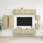 Set de muebles salón TV 8 pzas madera ingeniería roble Sonoma de vidaXL, Muebles TV - Ref: Foro24-3079020, Precio: 294,36 €, ...