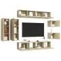 Set de muebles salón TV 8 pzas madera ingeniería roble Sonoma de vidaXL, Muebles TV - Ref: Foro24-3079020, Precio: 294,36 €, ...