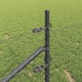 Reja con postes Gris 1 x 25 m Acero recubierto de PVC