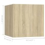 Living room TV furniture set 8 pieces engineered wood Sonoma oak by vidaXL, TV Furniture - Ref: Foro24-3079020, Price: 288,73...