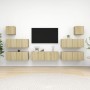 Sonoma Oak 7-Piece Living Room Furniture Set by vidaXL, TV Furniture - Ref: Foro24-3079028, Price: 245,07 €, Discount: %