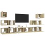 7-teiliges Wohnzimmermöbelset aus Sonoma-Eiche von vidaXL, TV-Möbel - Ref: Foro24-3079028, Preis: 245,07 €, Rabatt: %