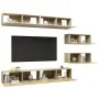 6-teiliges Wohnzimmermöbelset aus Sonoma-Eiche von vidaXL, TV-Möbel - Ref: Foro24-3079043, Preis: 254,00 €, Rabatt: %