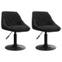Sillas de comedor giratorias 2 uds terciopelo negro