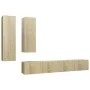Sonoma Oak 4 Piece Living Room Furniture Set by vidaXL, TV Furniture - Ref: Foro24-3079048, Price: 180,56 €, Discount: %
