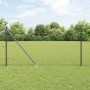 Reja con postes Gris 1.2 x 25 m Acero recubierto de PVC