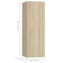 Juego de muebles de salón 4 piezas roble Sonoma de vidaXL, Muebles TV - Ref: Foro24-3079048, Precio: 180,27 €, Descuento: %
