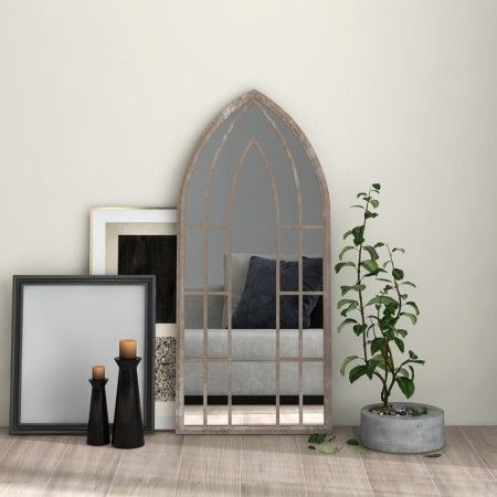 Sand-colored iron mirror for indoor use 100x45 cm by vidaXL, Mirrors - Ref: Foro24-3093523, Price: 110,86 €, Discount: %