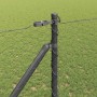 Reja con postes Gris 1.2 x 25 m Acero recubierto de PVC