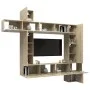 Set muebles de salón TV 9 piezas madera ingeniería roble Sonoma de vidaXL, Muebles TV - Ref: Foro24-3079053, Precio: 359,75 €...