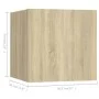 9-teiliges Parkett-Wohnzimmermöbel-Set aus Holzwerkstoff Sonoma Eiche von vidaXL, TV-Möbel - Ref: Foro24-3079053, Preis: 359,...