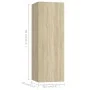 9-teiliges Parkett-Wohnzimmermöbel-Set aus Holzwerkstoff Sonoma Eiche von vidaXL, TV-Möbel - Ref: Foro24-3079053, Preis: 359,...