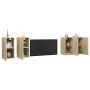 Wohnzimmermöbel-Set 4-teilig Sonoma-Eiche 30,5x30x60 cm von vidaXL, TV-Möbel - Ref: Foro24-3079055, Preis: 137,21 €, Rabatt: %