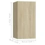 Wohnzimmermöbel-Set 4-teilig Sonoma-Eiche 30,5x30x60 cm von vidaXL, TV-Möbel - Ref: Foro24-3079055, Preis: 134,90 €, Rabatt: %