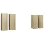 Juego de muebles de salón 4 pzas roble Sonoma 30,5x30x90 cm de vidaXL, Muebles TV - Ref: Foro24-3079056, Precio: 168,57 €, De...