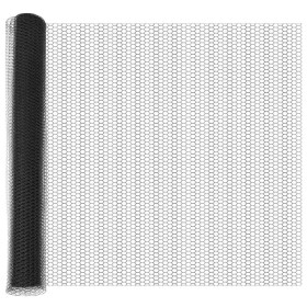 Reja con postes Gris 1.4 x 25 m Acero recubierto de PVC