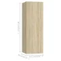 Wohnzimmermöbel-Set 4-teilig Sonoma-Eiche 30,5x30x90 cm von vidaXL, TV-Möbel - Ref: Foro24-3079056, Preis: 168,57 €, Rabatt: %