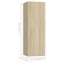 Wohnzimmermöbel-Set 4-teilig Sonoma-Eiche 30,5x30x90 cm von vidaXL, TV-Möbel - Ref: Foro24-3079056, Preis: 171,36 €, Rabatt: %