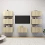 7-piece Sonoma oak living room furniture set 30.5x30x60 cm by vidaXL, TV Furniture - Ref: Foro24-3079058, Price: 228,30 €, Di...