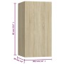 Juego de muebles de salón 7 pzas roble Sonoma 30,5x30x60 cm de vidaXL, Muebles TV - Ref: Foro24-3079058, Precio: 232,07 €, De...