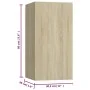 Wohnzimmermöbel-Set 7-teilig Sonoma Eiche 30,5x30x60 cm von vidaXL, TV-Möbel - Ref: Foro24-3079058, Preis: 228,30 €, Rabatt: %