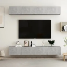 Wohnzimmermöbel-Set 4-teilig betongrau 100x30x30 cm von vidaXL, TV-Möbel - Ref: Foro24-3079061, Preis: 194,41 €, Rabatt: %