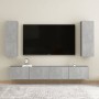 Set Wohnzimmermöbel 4 Stück Holzwerkstoff Beton grau von vidaXL, TV-Möbel - Ref: Foro24-3079064, Preis: 170,61 €, Rabatt: %