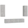 Set Wohnzimmermöbel 4 Stück Holzwerkstoff Beton grau von vidaXL, TV-Möbel - Ref: Foro24-3079064, Preis: 165,56 €, Rabatt: %