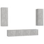 Set Wohnzimmermöbel 4 Stück Holzwerkstoff Beton grau von vidaXL, TV-Möbel - Ref: Foro24-3079064, Preis: 170,61 €, Rabatt: %