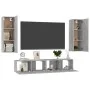 Set Wohnzimmermöbel 4 Stück Holzwerkstoff Beton grau von vidaXL, TV-Möbel - Ref: Foro24-3079064, Preis: 165,56 €, Rabatt: %
